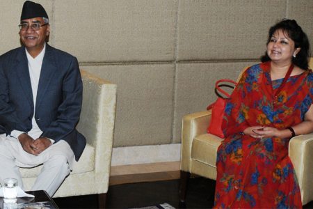 Sher-Bahadur-Deuba-and-his-wife-Arzu-Rana