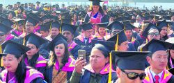 Students from different parts of Nepal participate in  Tribhuvan University (TU) 44th convocation Pulchowk Engineering College in Pulchwok, Lalitpur on Monday, December 31, 2018.
Photo: Dinesh Gole/Nagarik/Republica