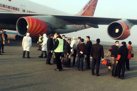 airindia evacuated indian from china