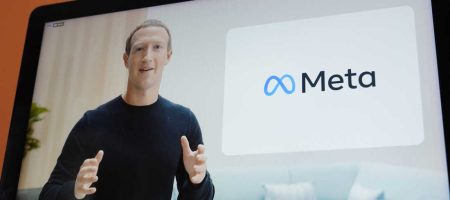 Seen on the screen of a device in Sausalito, Calif., Facebook CEO Mark Zuckerberg announces their new name, Meta, during a virtual event on Thursday, Oct. 28, 2021. Zuckerberg talked up his latest passion -- creating a virtual reality "metaverse" for business, entertainment and meaningful social interactions. (AP Photo/Eric Risberg)