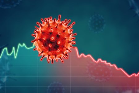 Coronavirus economic impact concept image