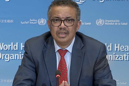 "No need to use COVID to score political points," World Health Organization Director-General Tedros Adhanom Ghebreyesus says. "You have many other ways to prove yourselves."