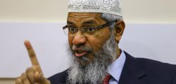 President of the Islamic Research Foundation Zakir Naik delivers a speech at an “Islamaphobia” conference in Istanbul, Turkey, on March 23, 2017. (Salih Zeki Fazlioglu/Anadolu Agency/Getty Images)