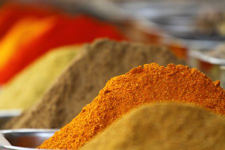 Traditional spices market in India