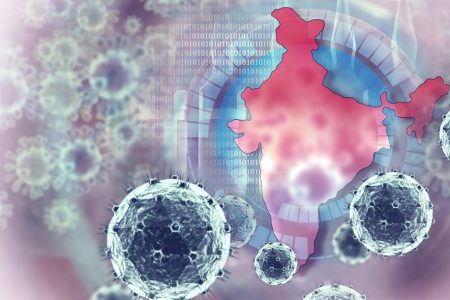 Coronavirus on scientific background