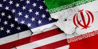 flags of USA and Iran