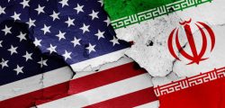 flags of USA and Iran