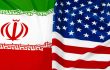 Flag of Iran together with flag of the United States of America