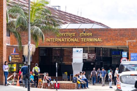 Kathmandu, Nepal - September 21 2019: Tribhuvan International Airport in Kathmandu, Nepal.