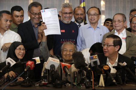 Mahathir Mohamad,Wan Azizah,Lim Guan Eng