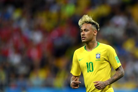 ROSTOV-ON-DON, RUSSIA - JUNE 17:  Neymar Jr of Brazil in action during the 2018 FIFA World Cup Russia group E match between Brazil and Switzerland at Rostov Arena on June 17, 2018 in Rostov-on-Don, Russia.  (Photo by Shaun Botterill/Getty Images)