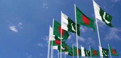 pakistan-and-bangladesh-flags-waving-together-in-the-sky-seamless-loop-in-wind-space-on-left-side-for-design-or-information-3d-rendering-free-video