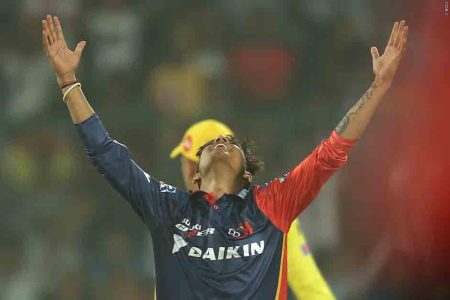 sandeep-lammichhane-celebration-while-takeing-wicket-suresh-raina-ipl