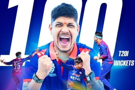 sandeep 100 wickets