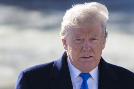 US President Donald Trump walks to Marine One prior to departing from the South Lawn of the White House in Washington, DC, January 5, 2018, as he travels for a weekend with Republican lawmakers at Camp David in Maryland. / AFP PHOTO / SAUL LOEB        (Photo credit should read SAUL LOEB/AFP/Getty Images)
