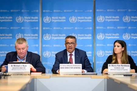World Health Organization leaders at a press briefing on COVID-19, held on March 6 at WHO headquarters in Geneva. Here's a look at its history, its mission and its role in the current crisis.